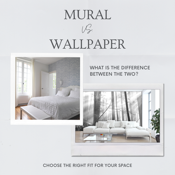 What is the difference between a wall mural and wallpaper?