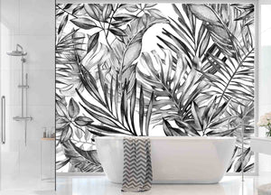 Tropical Plants (Black and White)